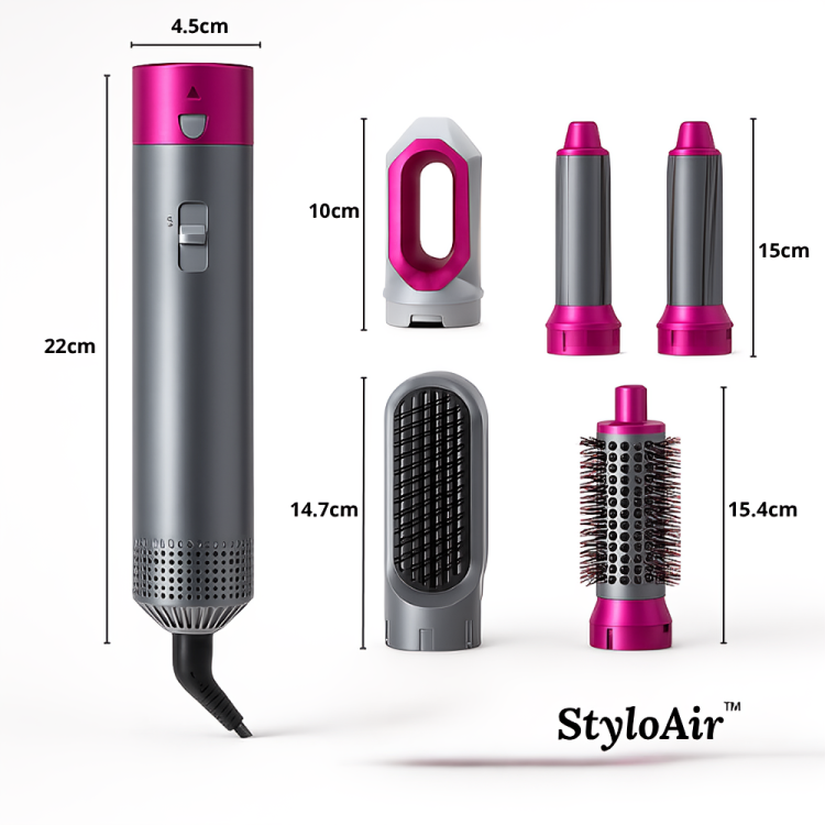 Tillbehör till Multistyler 5-i-1 hårfön & multi styler i ett – idealiskt hårfön för hemmabruk och resa