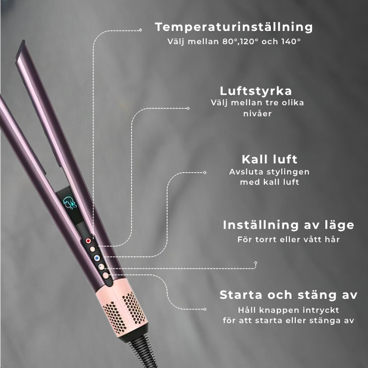 StyloAir™ 2 i 1 - Hair Straightener & Dryer