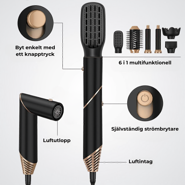 Multistyler 6-i-1 Airwrap – elegant design med skandinavisk känsla