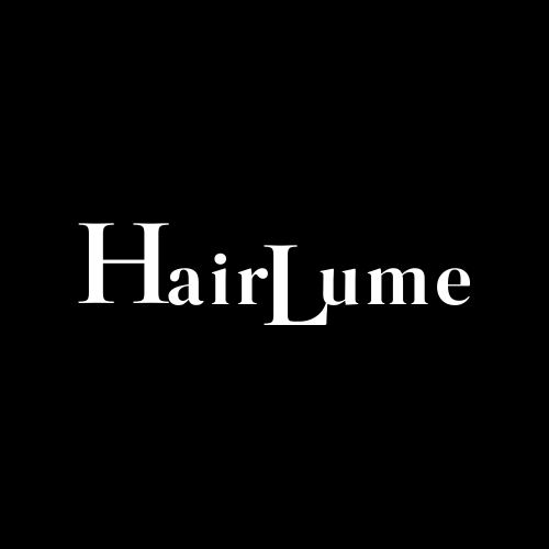 Logga för vår butik Hairlume, som jobbar inom hår och skönhets kategorin